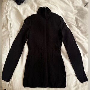 Stella McCarney long sleeve black lace shirt